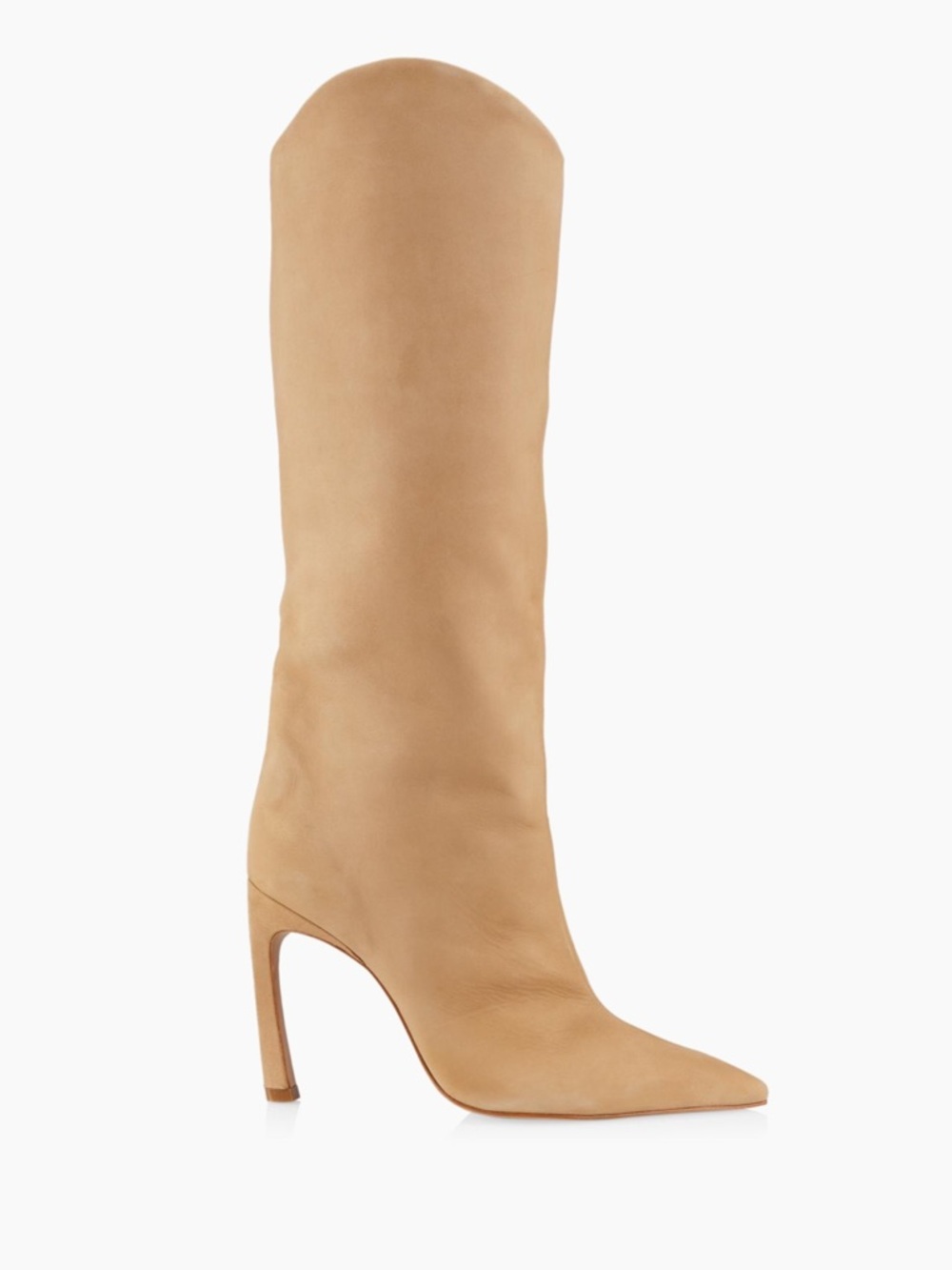 SCHUTZ MARYANA NUBUCK KNEE HIGH BOOT - LIGHT BEIGE - SZ 5.5